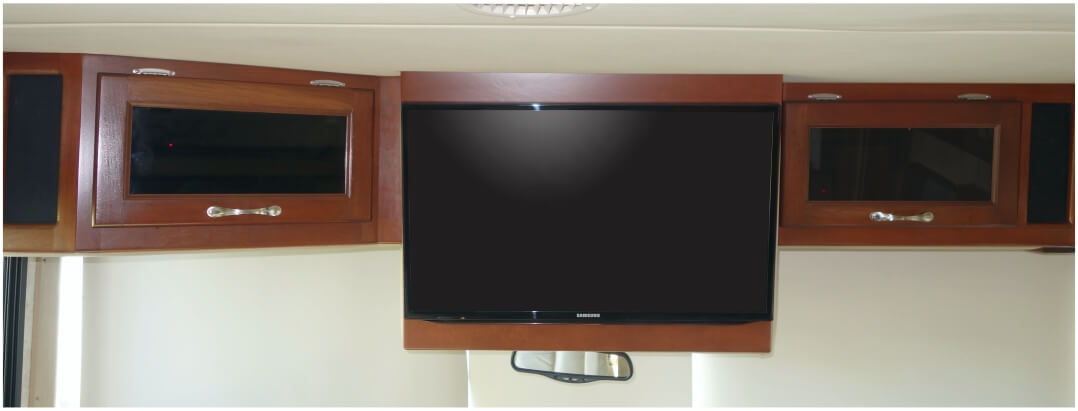 Front overhead TV cabinet